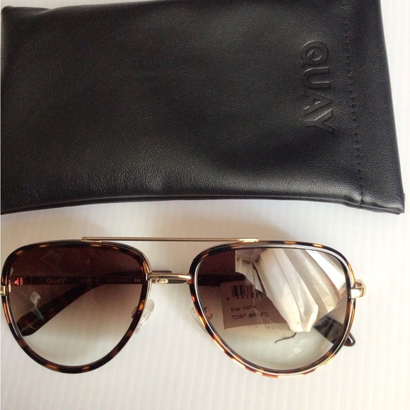 NEW! Quay Tortoise ALl insmall/ mini Aviator Sunglasses Women